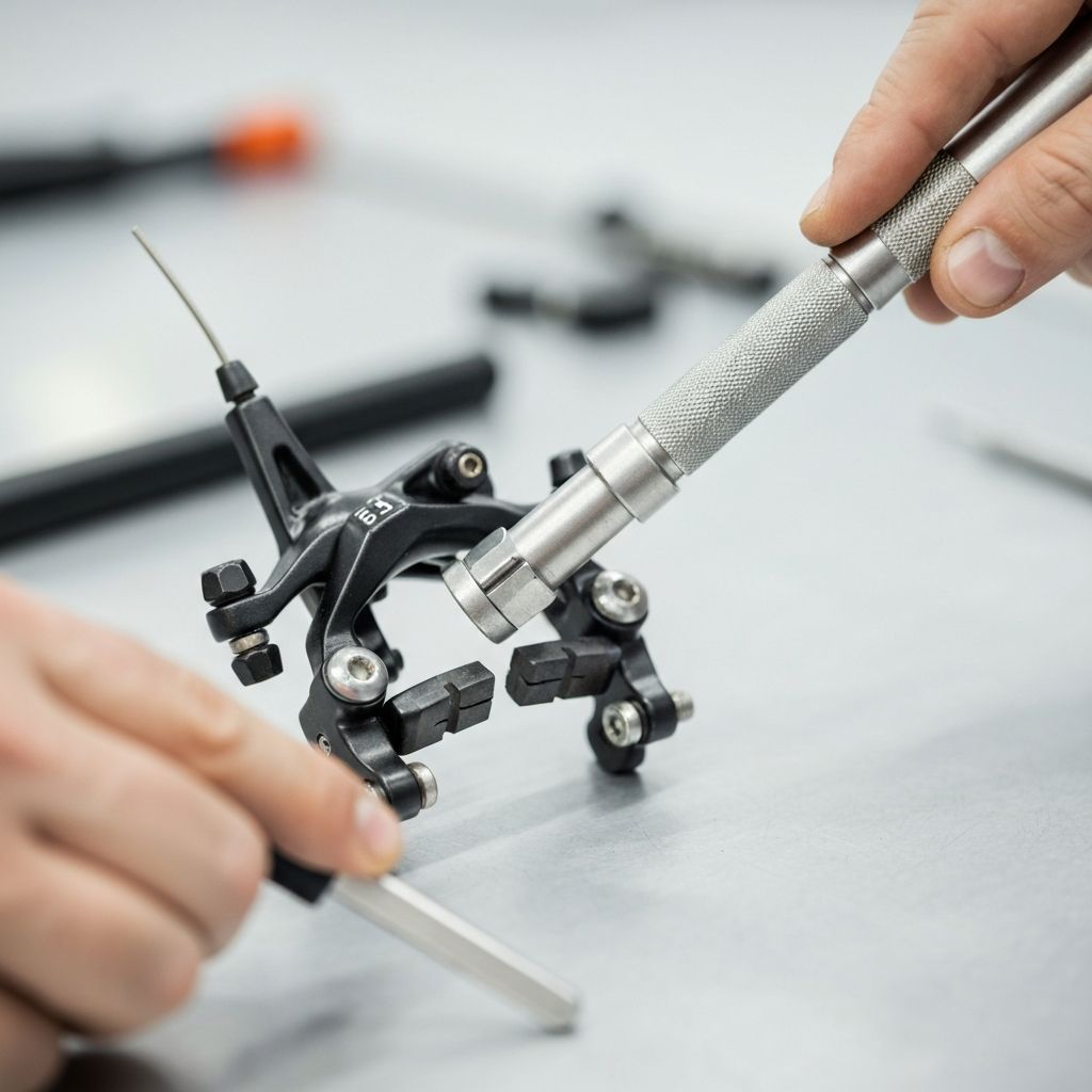 Bremsanlage wird justiert und überprüft